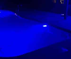 fiberglass swimming at night showcasing led lighting