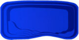 Blue fiberglass pool models — premium inground pool designs available in various shapes and sizes from Barrier Reef Pools.