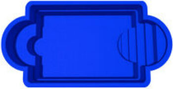 Milano fiberglass pool 3D model — modern inground pool design with clean lines by Barrier Reef Pools.