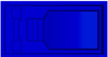 Outback Escape fiberglass pool — compact inground pool model ideal for small backyards by Barrier Reef Pools.